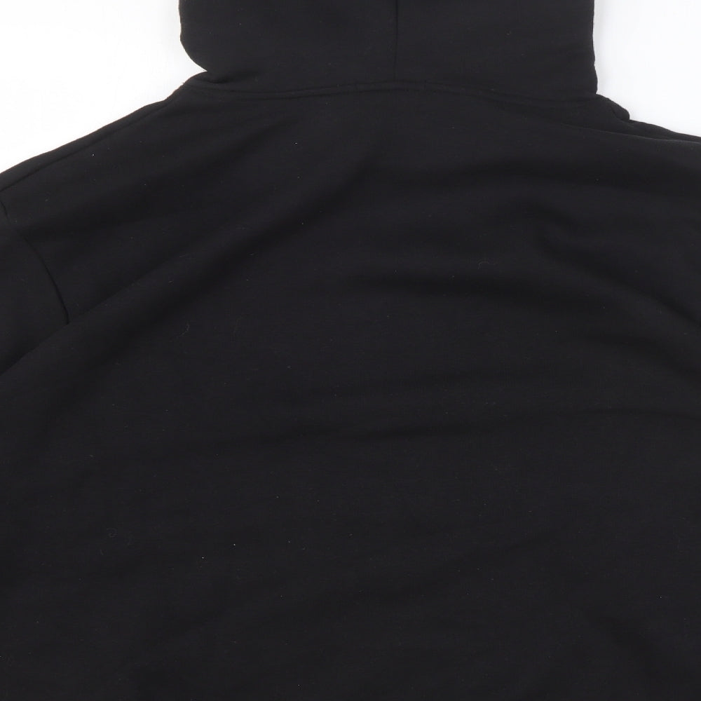 Boohoo Mens Black Cotton Pullover Hoodie Size XL