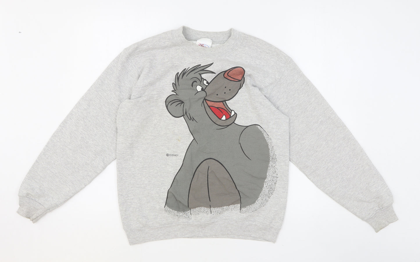 Disney Girls Grey Cotton Pullover Sweatshirt Size S Pullover
