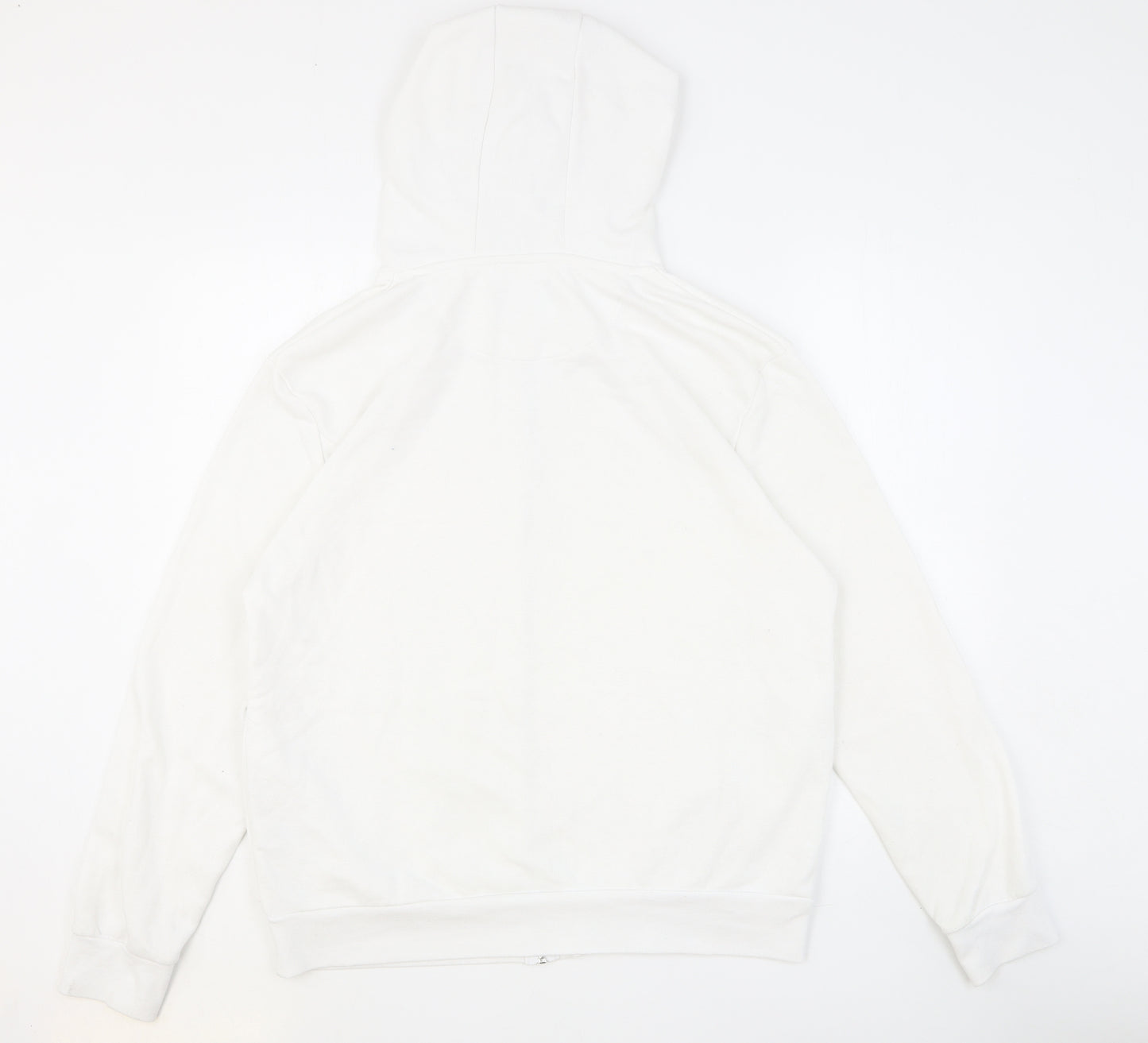 Primark Mens White Cotton Full Zip Hoodie Size L