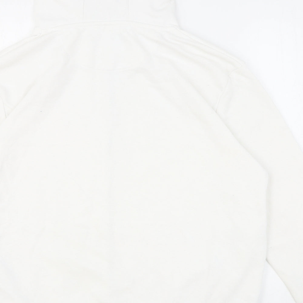 Primark Mens White Cotton Full Zip Hoodie Size L