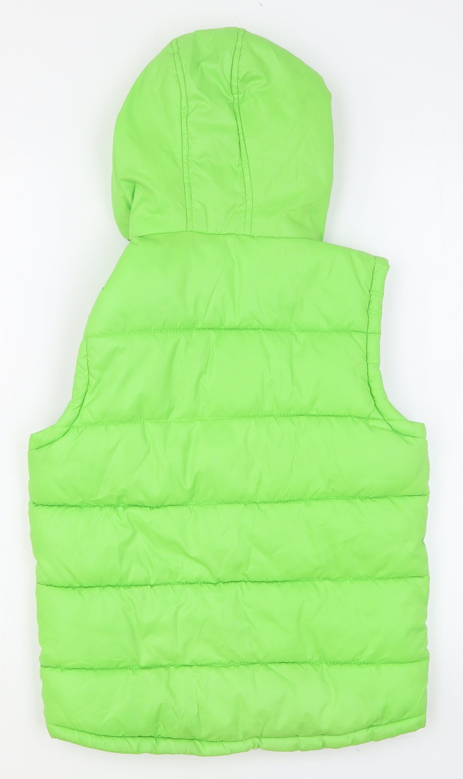 George Boys Green Gilet Jacket Size 7-8 Years Zip