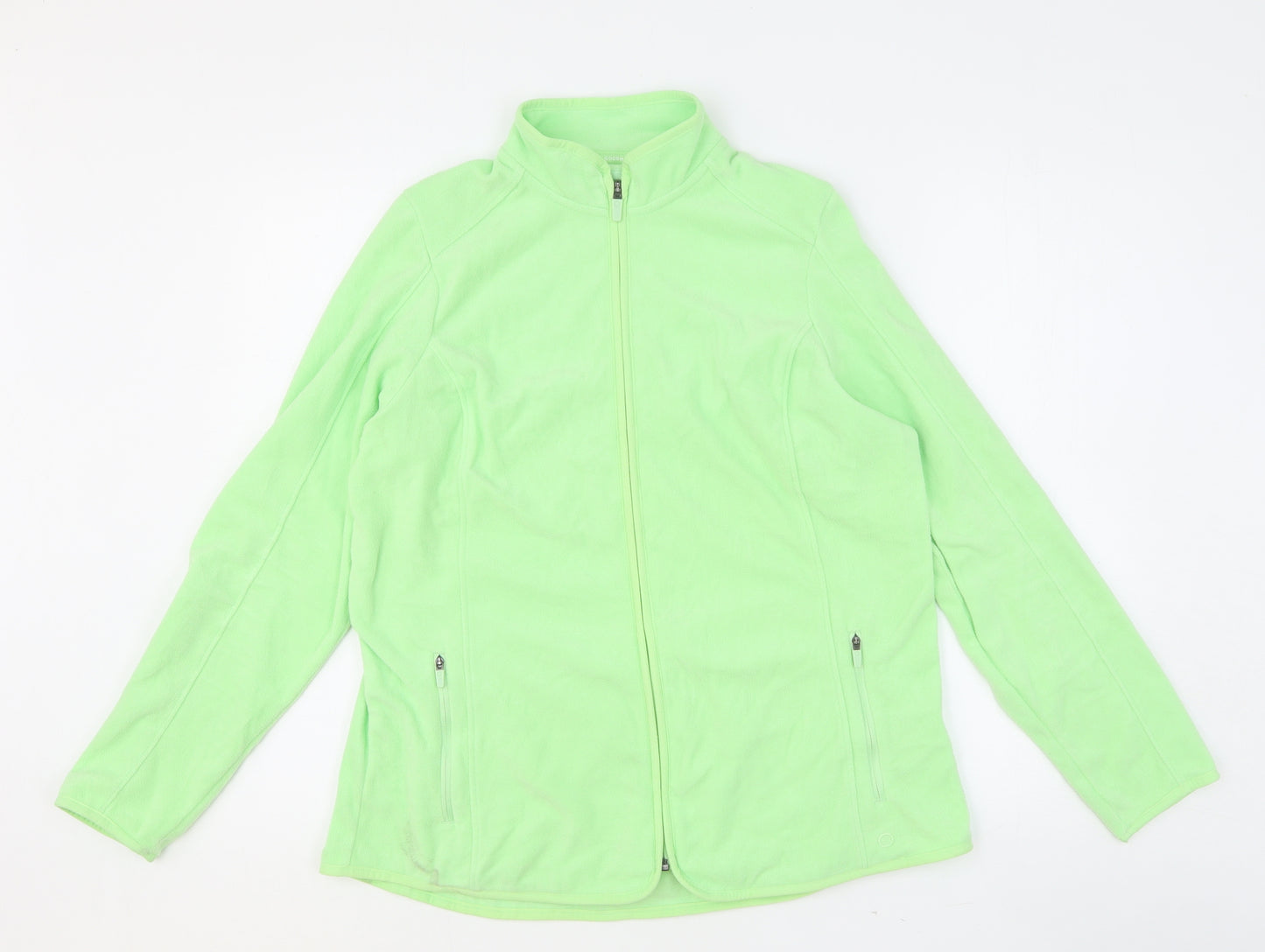 Goodmove Womens Green Polyester Full Zip Sweatshirt Size 16 Zip
