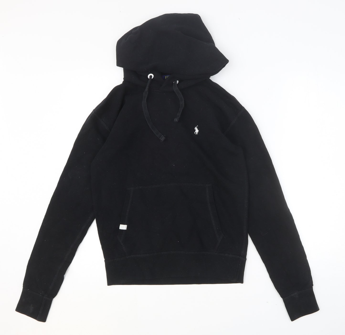 Ralph Lauren Mens Black Cotton Pullover Hoodie Size XS