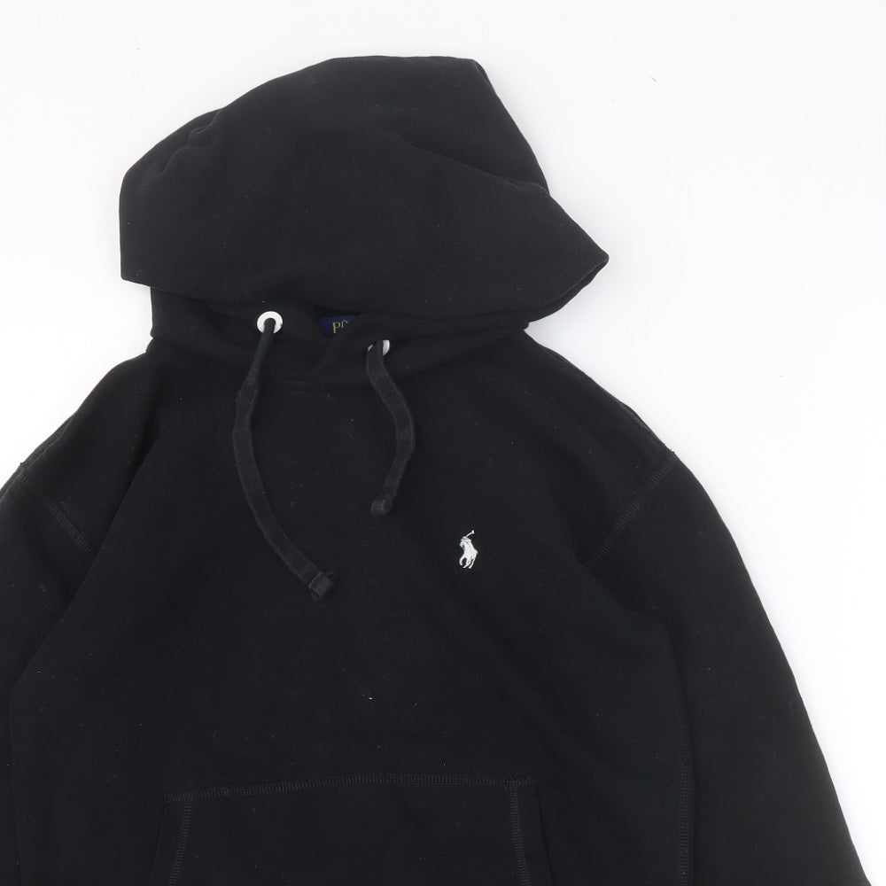 Ralph Lauren Mens Black Cotton Pullover Hoodie Size XS