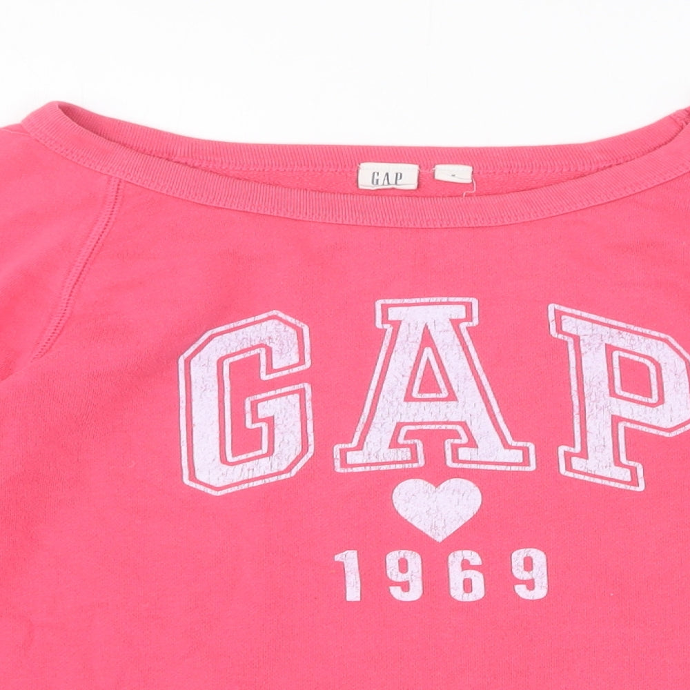 Gap Womens Pink Cotton Pullover Sweatshirt Size M Pullover