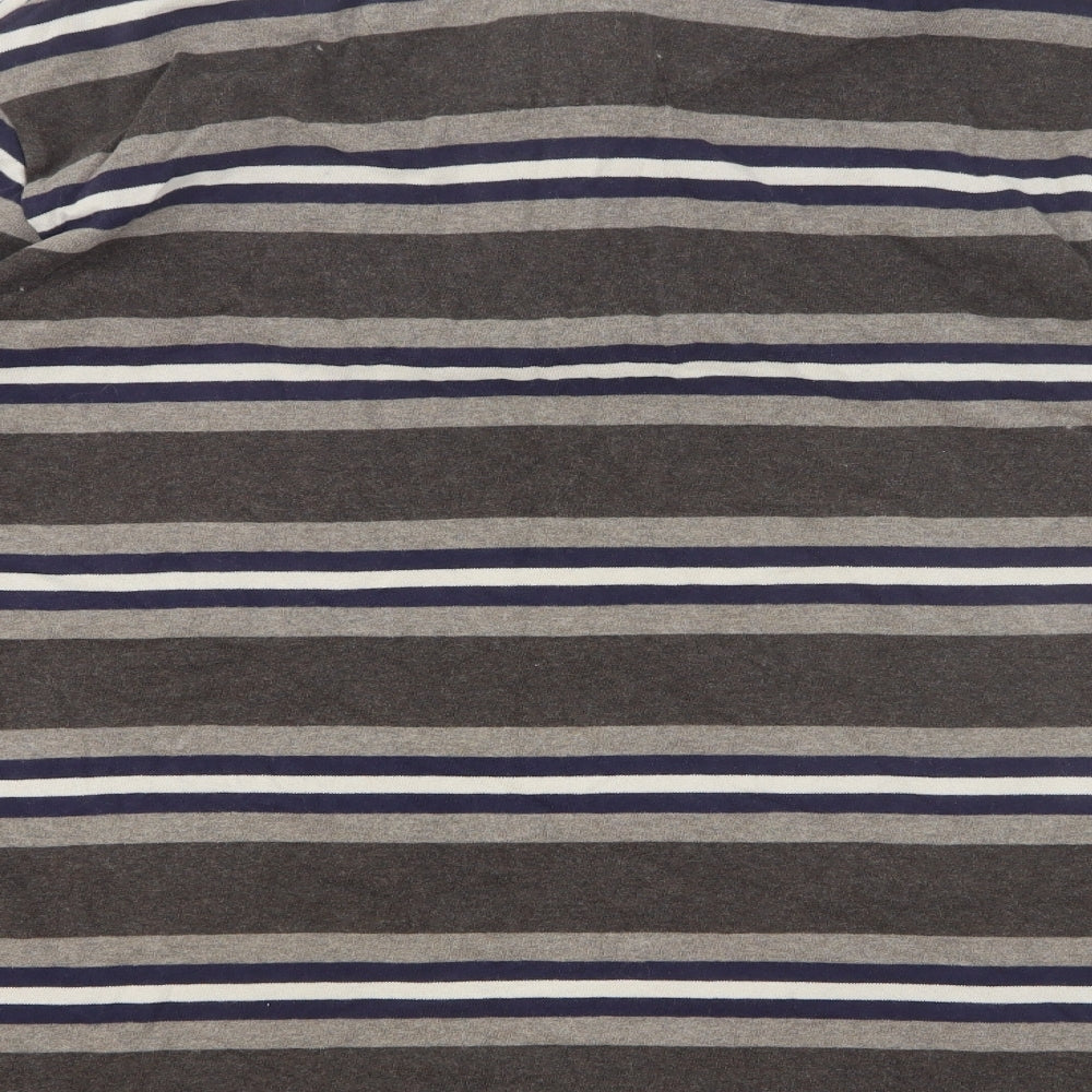 Blue Harbour Mens Multicoloured Striped Cotton Polo Size XL Collared Button