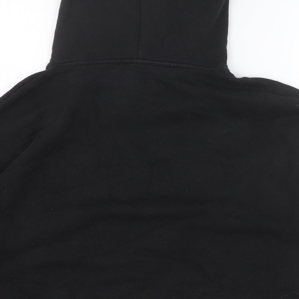 Zara Womens Black Cotton Pullover Hoodie Size M Pullover