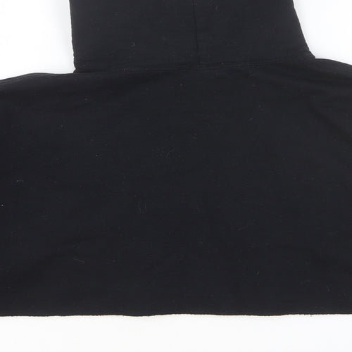 PRETTYLITTLETHING Womens Black Cotton Pullover Hoodie Size M Pullover