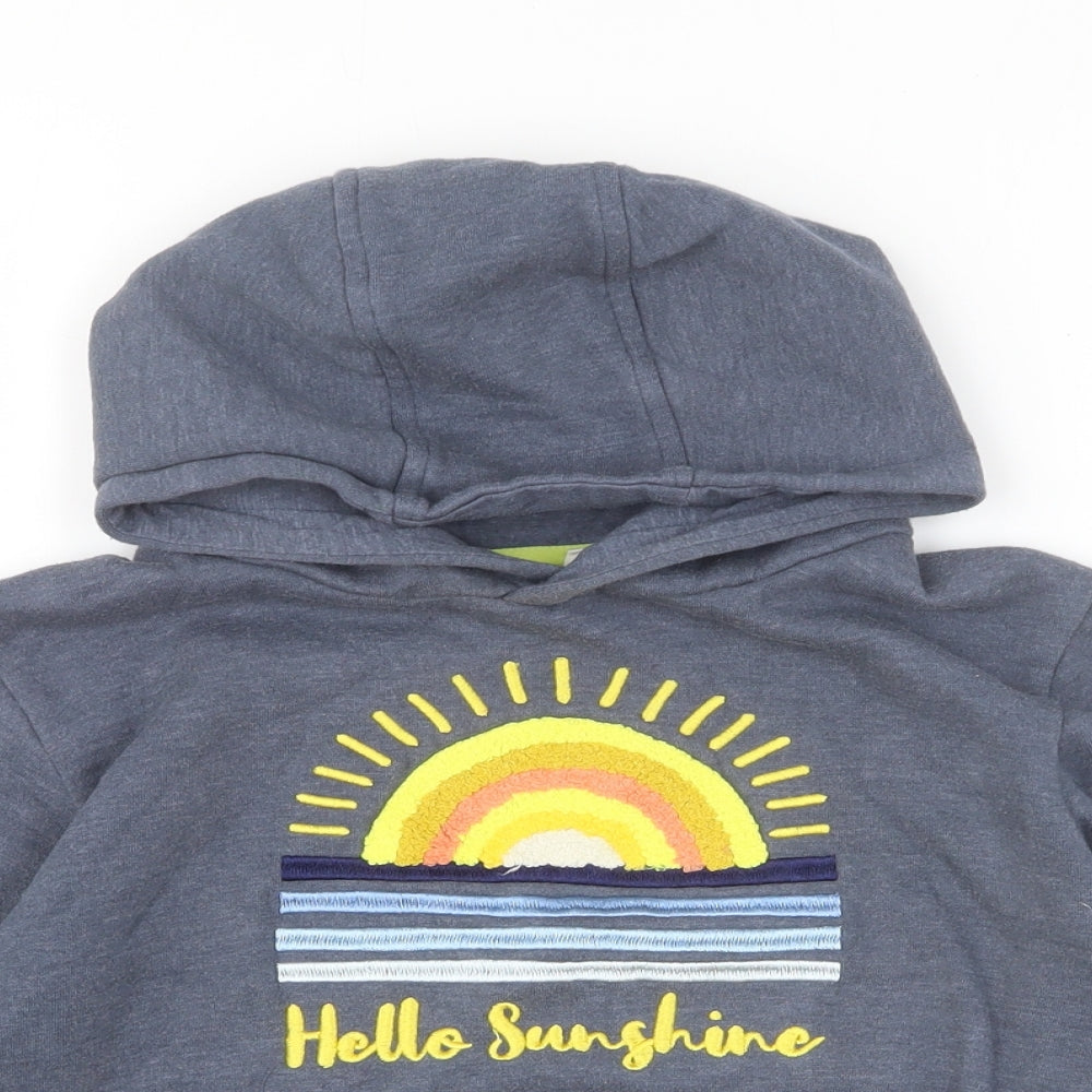 Mountain Warehouse Girls Grey Cotton Pullover Hoodie Size 9-10 Years Pullover - Hello Sunshine