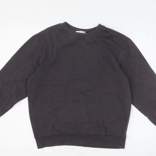H&M Girls Grey Cotton Pullover Sweatshirt Size 10-11 Years Pullover