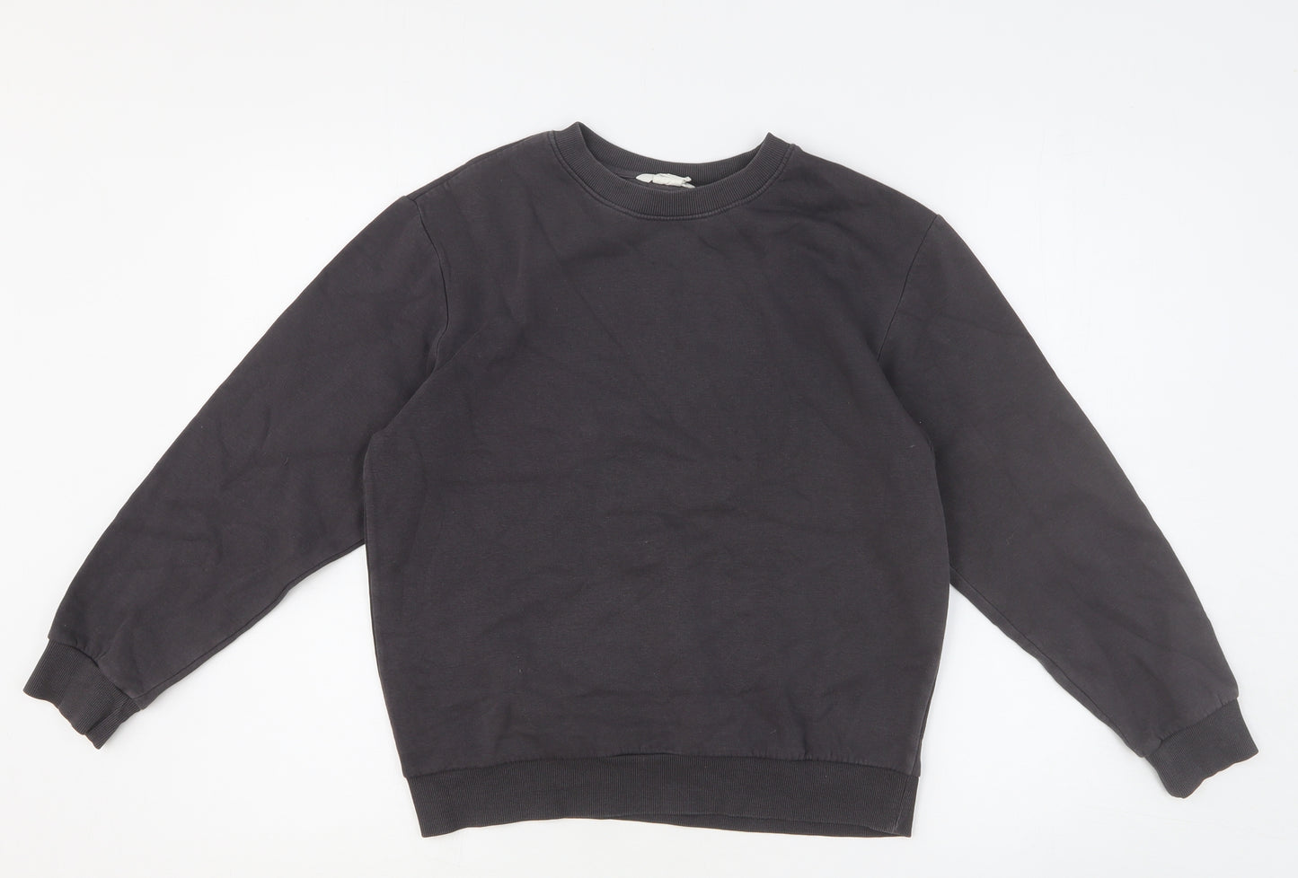 H&M Girls Grey Cotton Pullover Sweatshirt Size 10-11 Years Pullover
