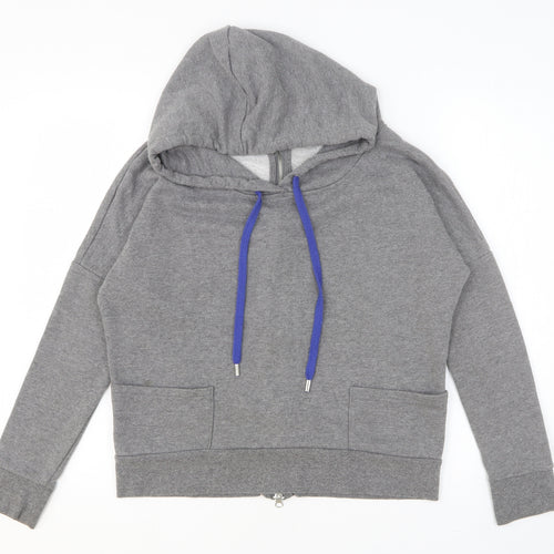 Noisy may Mens Grey Cotton Pullover Hoodie Size XS