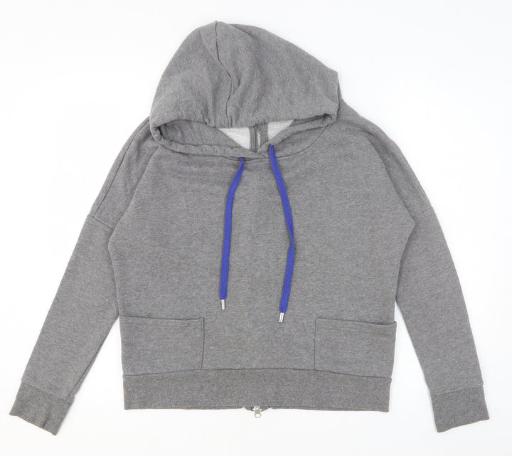 Noisy may Mens Grey Cotton Pullover Hoodie Size XS