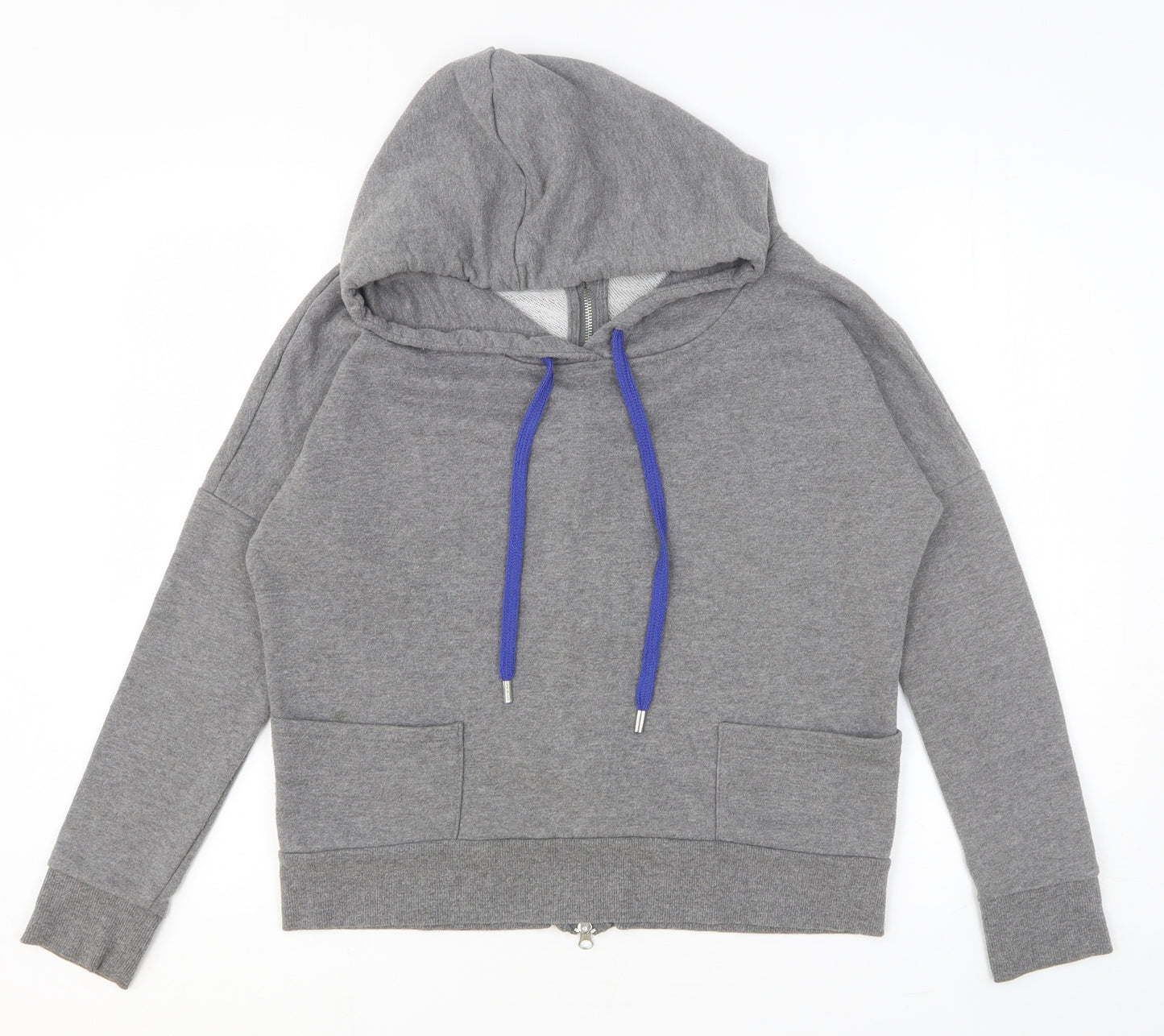 Noisy may Mens Grey Cotton Pullover Hoodie Size XS