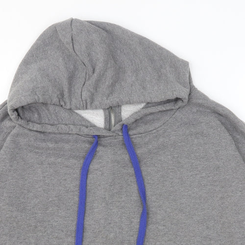 Noisy may Mens Grey Cotton Pullover Hoodie Size XS