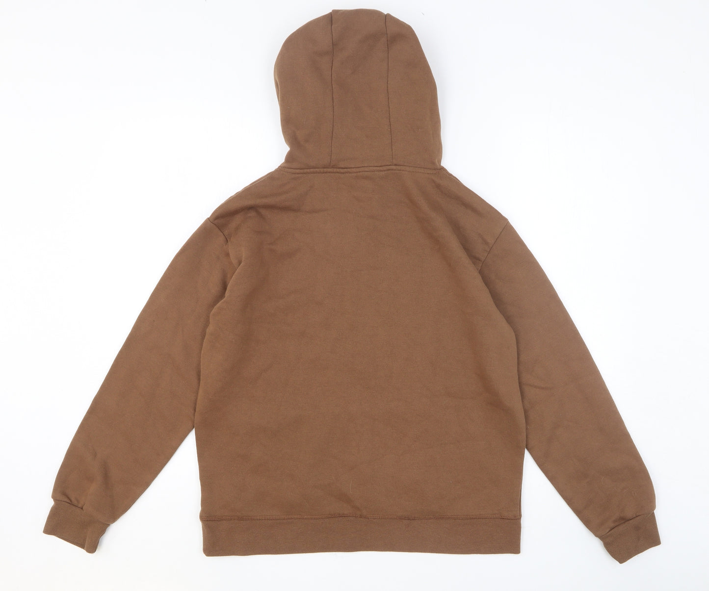 Primark Womens Brown Cotton Pullover Hoodie Size 10 Pullover - Merci Size 10-12