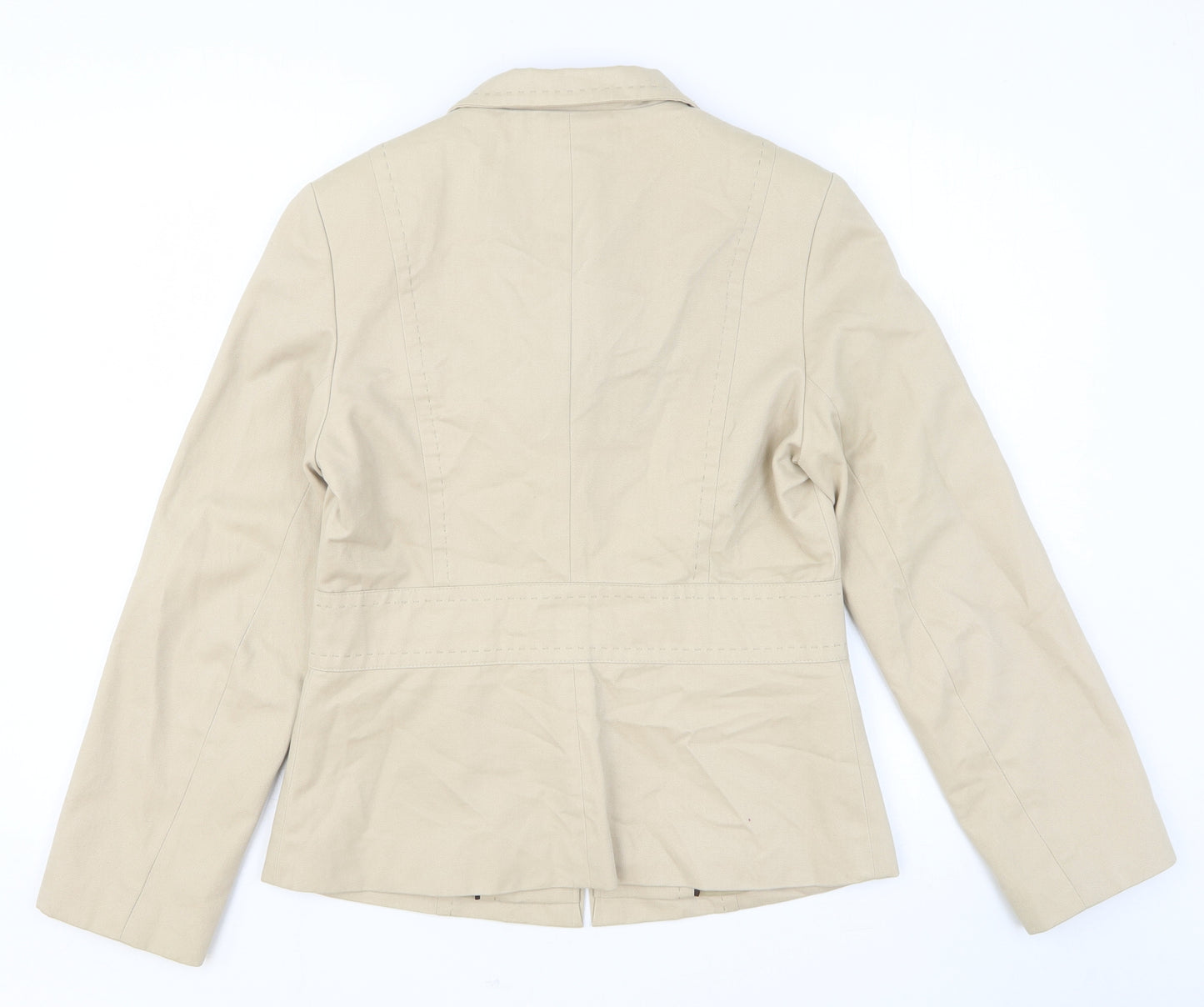 Marks and Spencer Womens Beige Jacket Size 12 Zip