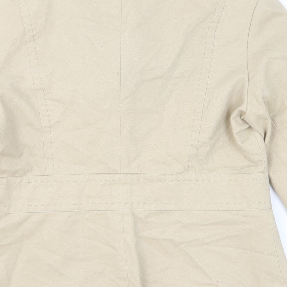 Marks and Spencer Womens Beige Jacket Size 12 Zip