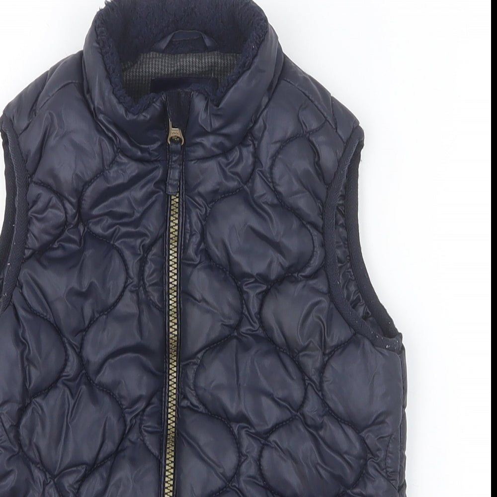 NEXT Boys Blue Gilet Jacket Size 5-6 Years Zip