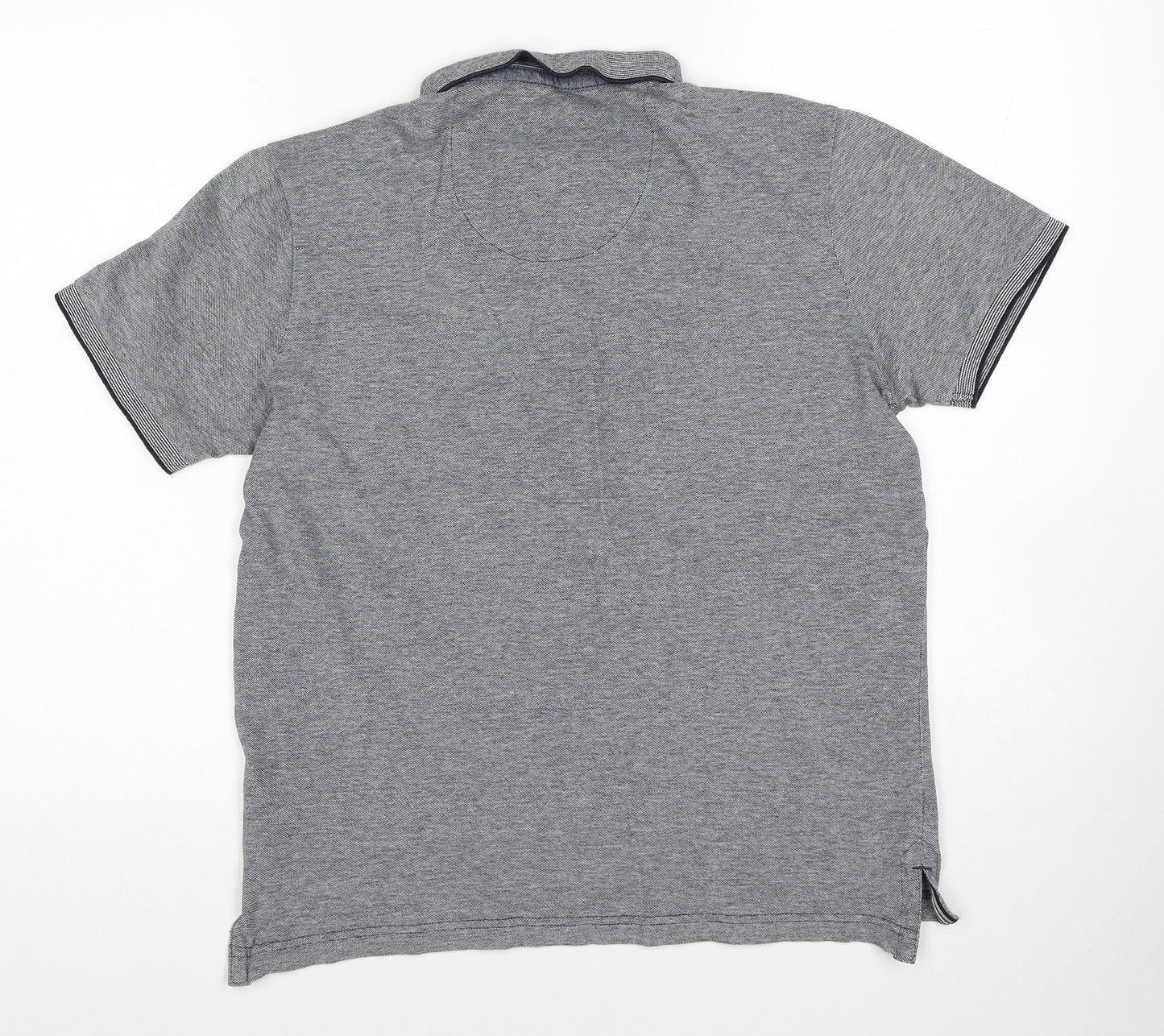 Kensington Boys Grey Cotton Basic Polo Size M Collared Pullover
