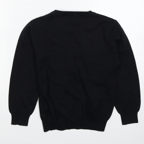 George Boys Black Cotton Pullover Sweatshirt Size 6-7 Years Pullover - The Grinch Merry Christmas