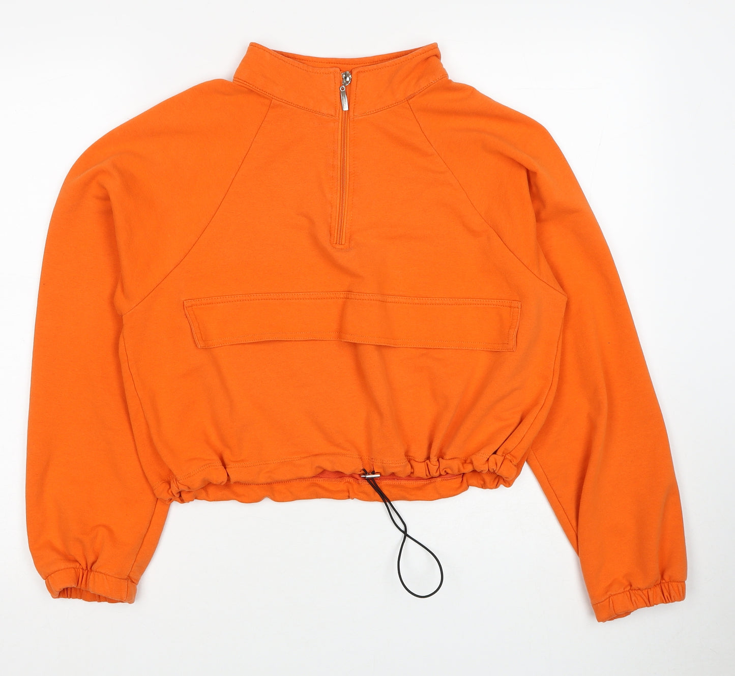 Portobello Womens Orange Cotton Pullover Sweatshirt Size L Pullover - Drawstring Waist