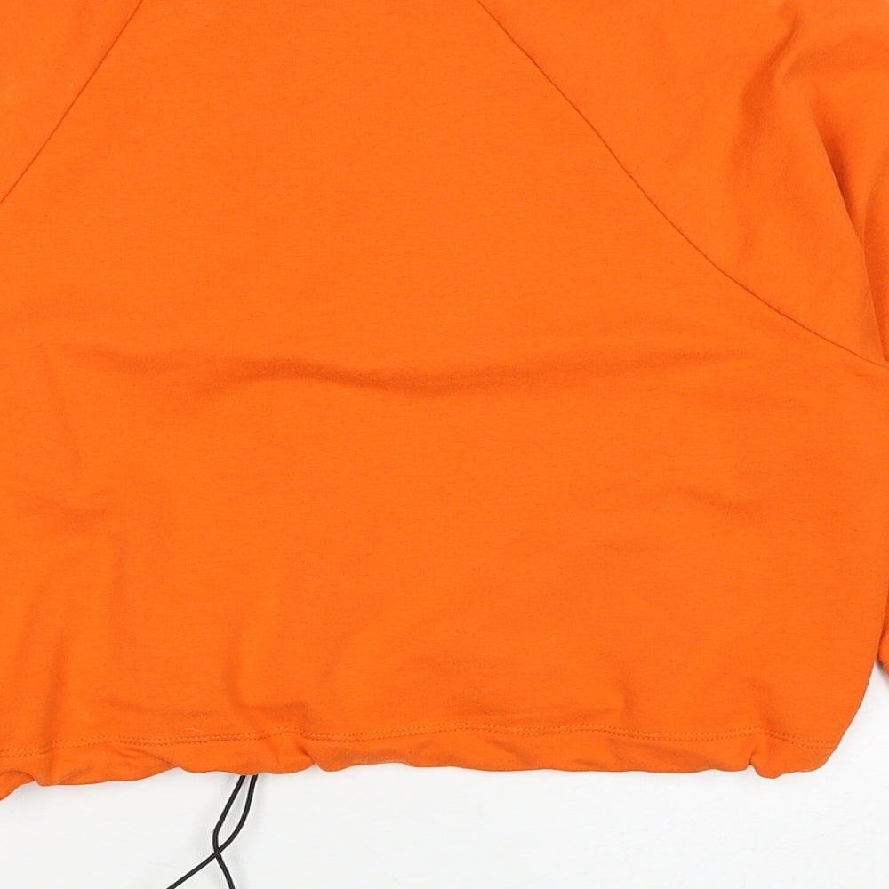 Portobello Womens Orange Cotton Pullover Sweatshirt Size L Pullover - Drawstring Waist