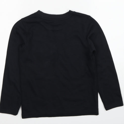 George Boys Black Polyester Pullover Sweatshirt Size 6-7 Years Pullover