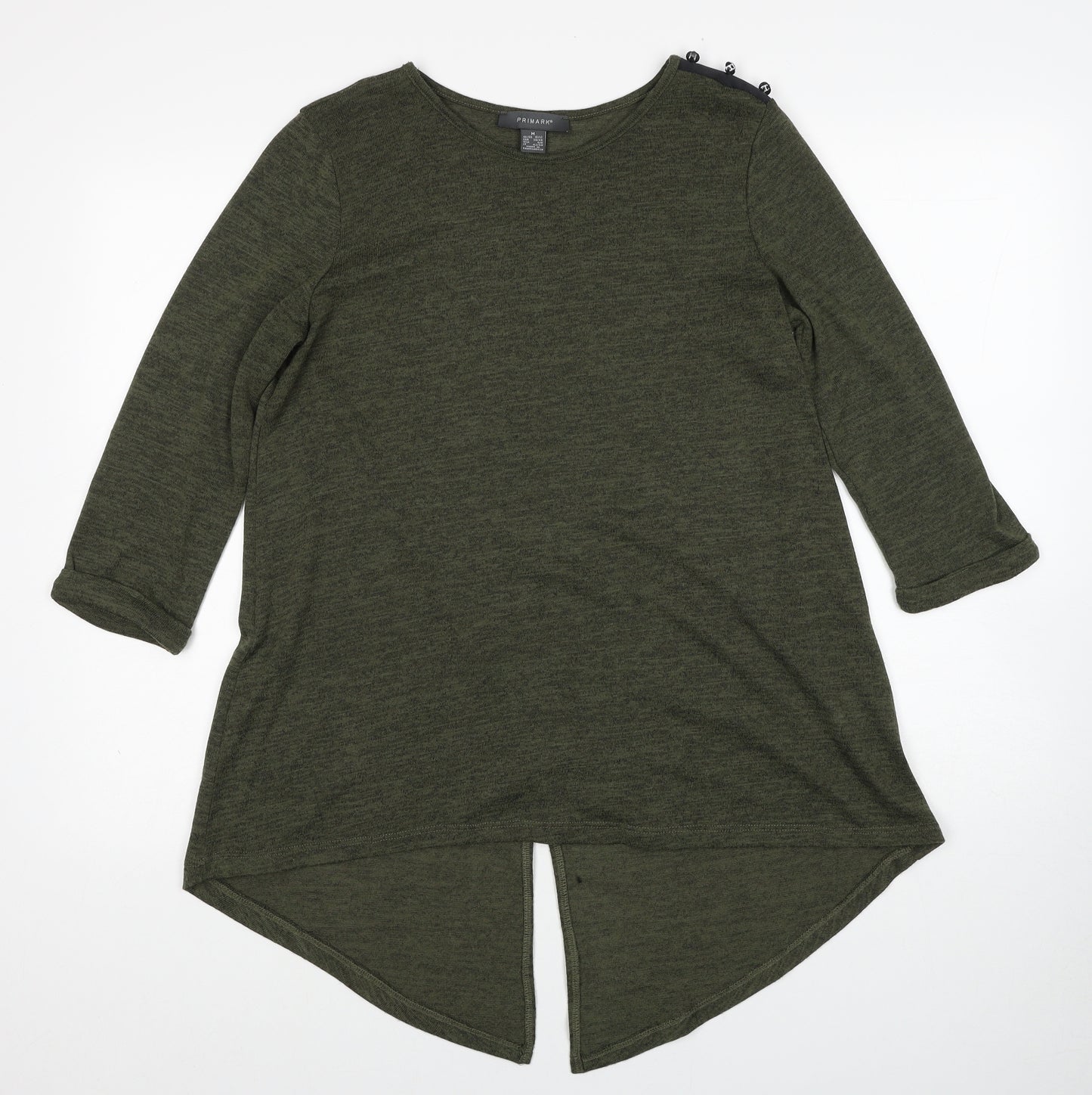 Primark Womens Green Boat Neck Polyester Pullover Jumper Size 10 - Size 10-12