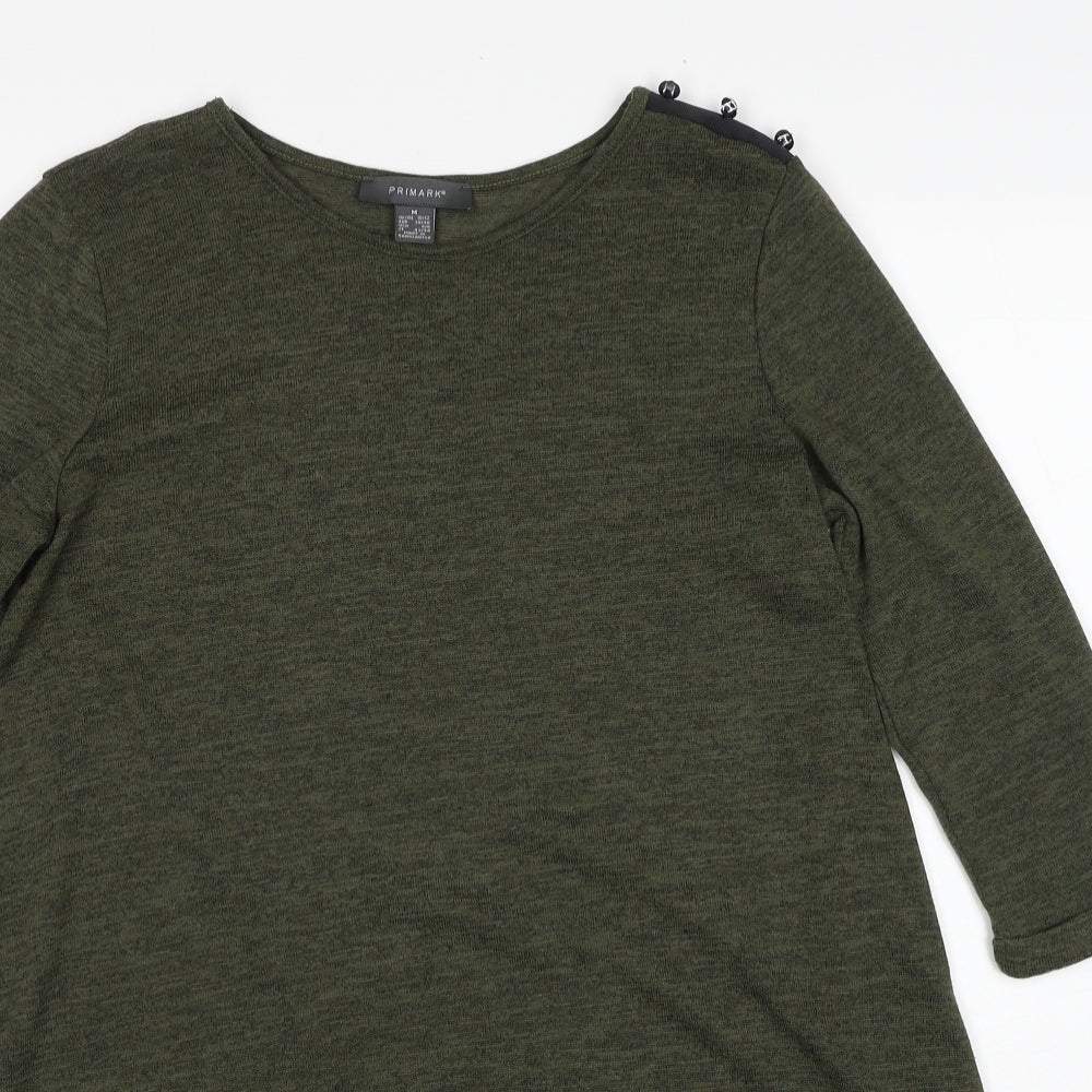 Primark Womens Green Boat Neck Polyester Pullover Jumper Size 10 - Size 10-12