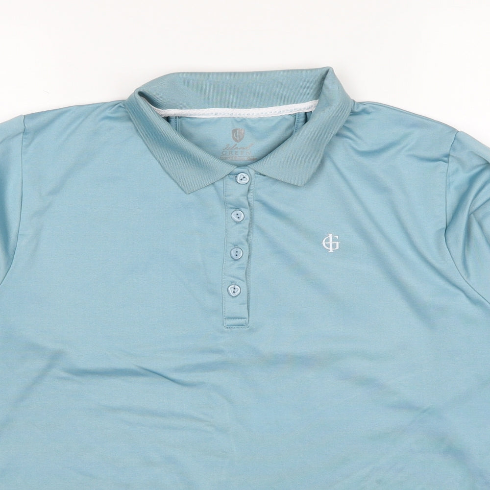 Island Green Womens Blue Polyester Pullover Sweatshirt Size 16 Pullover