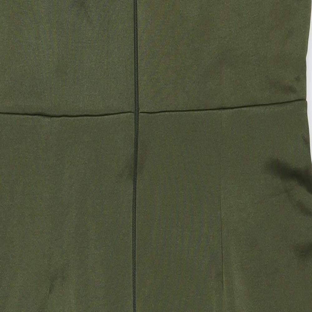 ASOS Womens Green Polyester Shift Size 20 V-Neck Button
