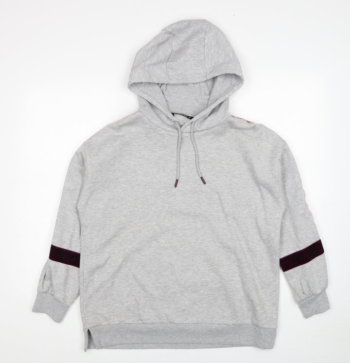 Dunnes Stores Womens Grey Cotton Pullover Hoodie Size M Pullover