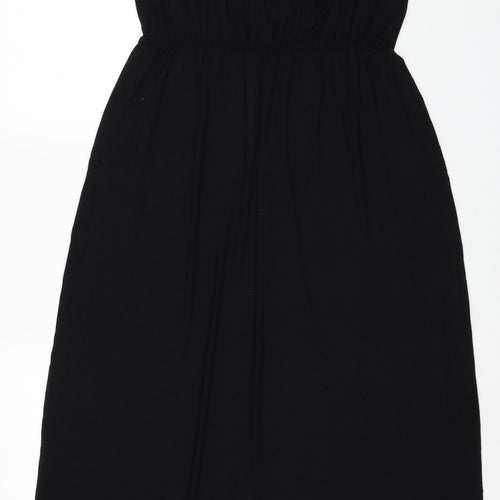 Oasis Womens Black Viscose A-Line Size L Round Neck Pullover