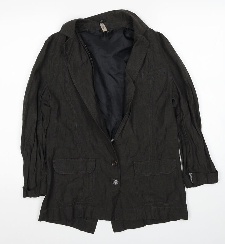 Topshop Womens Brown Jacket Blazer Size 10 Button