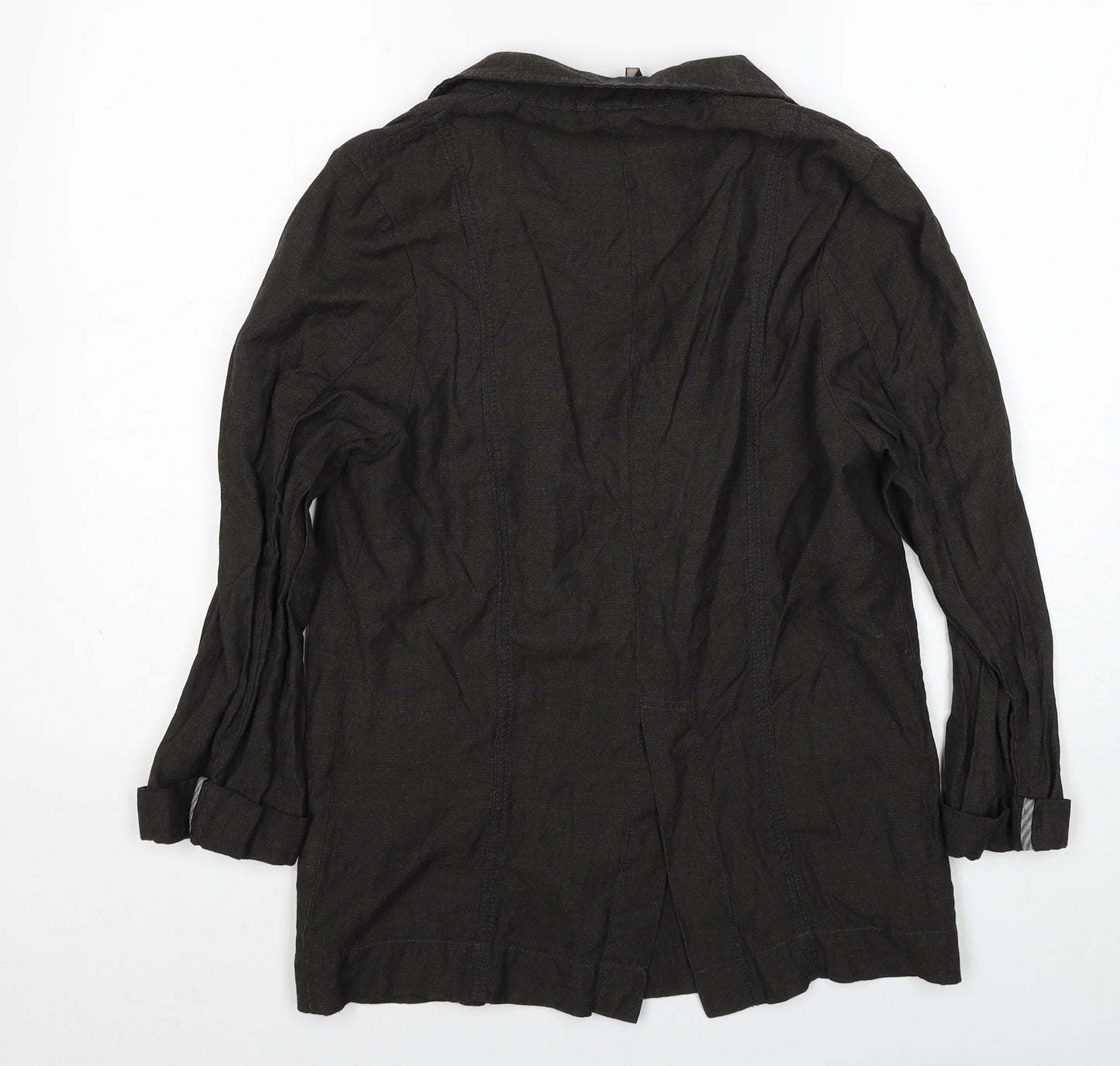 Topshop Womens Brown Jacket Blazer Size 10 Button