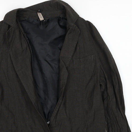 Topshop Womens Brown Jacket Blazer Size 10 Button
