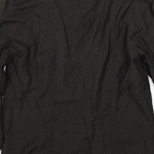 Topshop Womens Brown Jacket Blazer Size 10 Button
