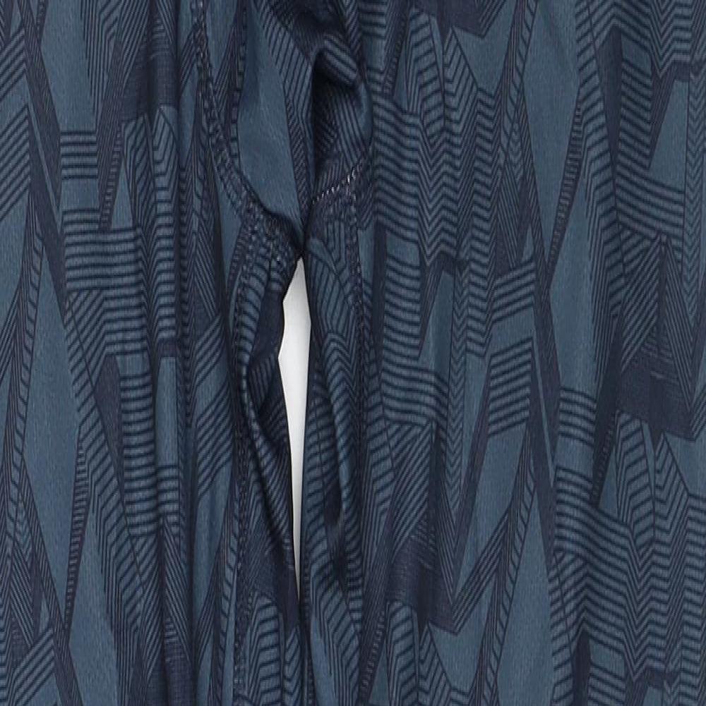 Trespass Mens Blue Geometric Polyester Compression Leggings Size M Regular Pullover