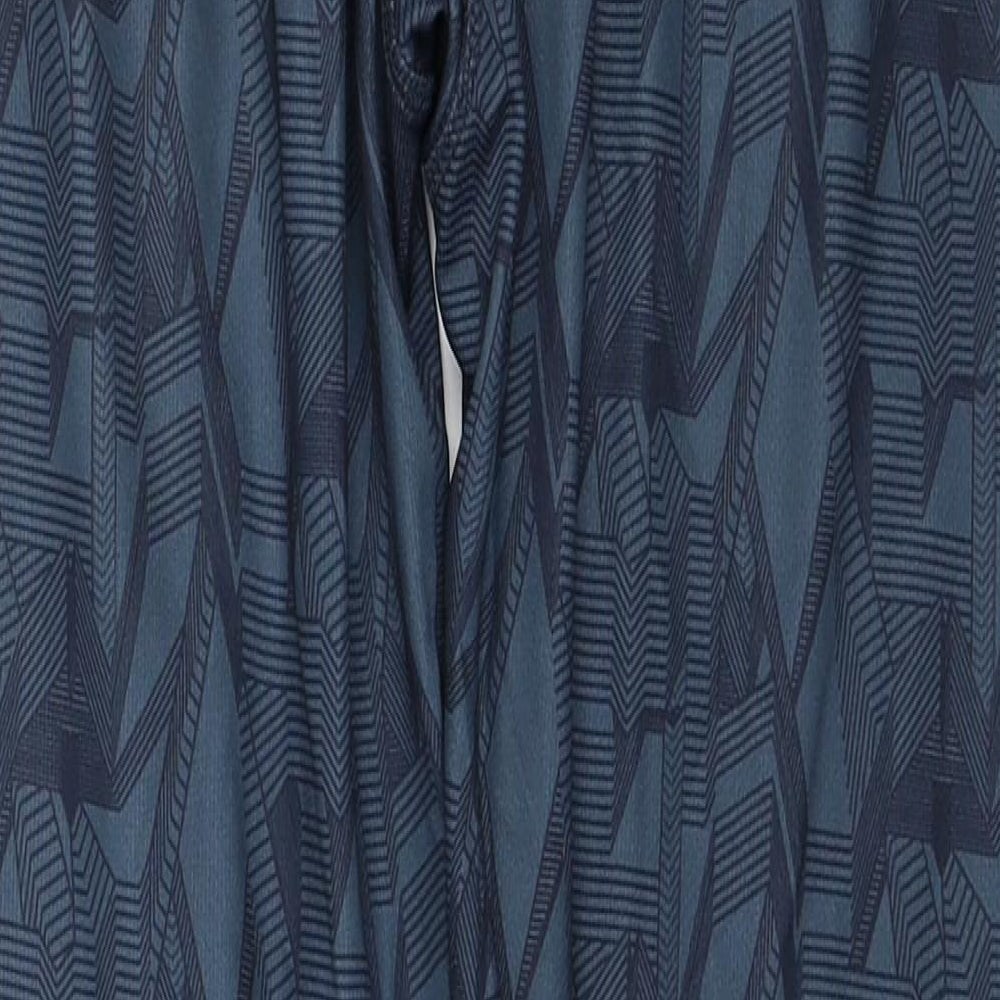 Trespass Mens Blue Geometric Polyester Compression Leggings Size M Regular Pullover