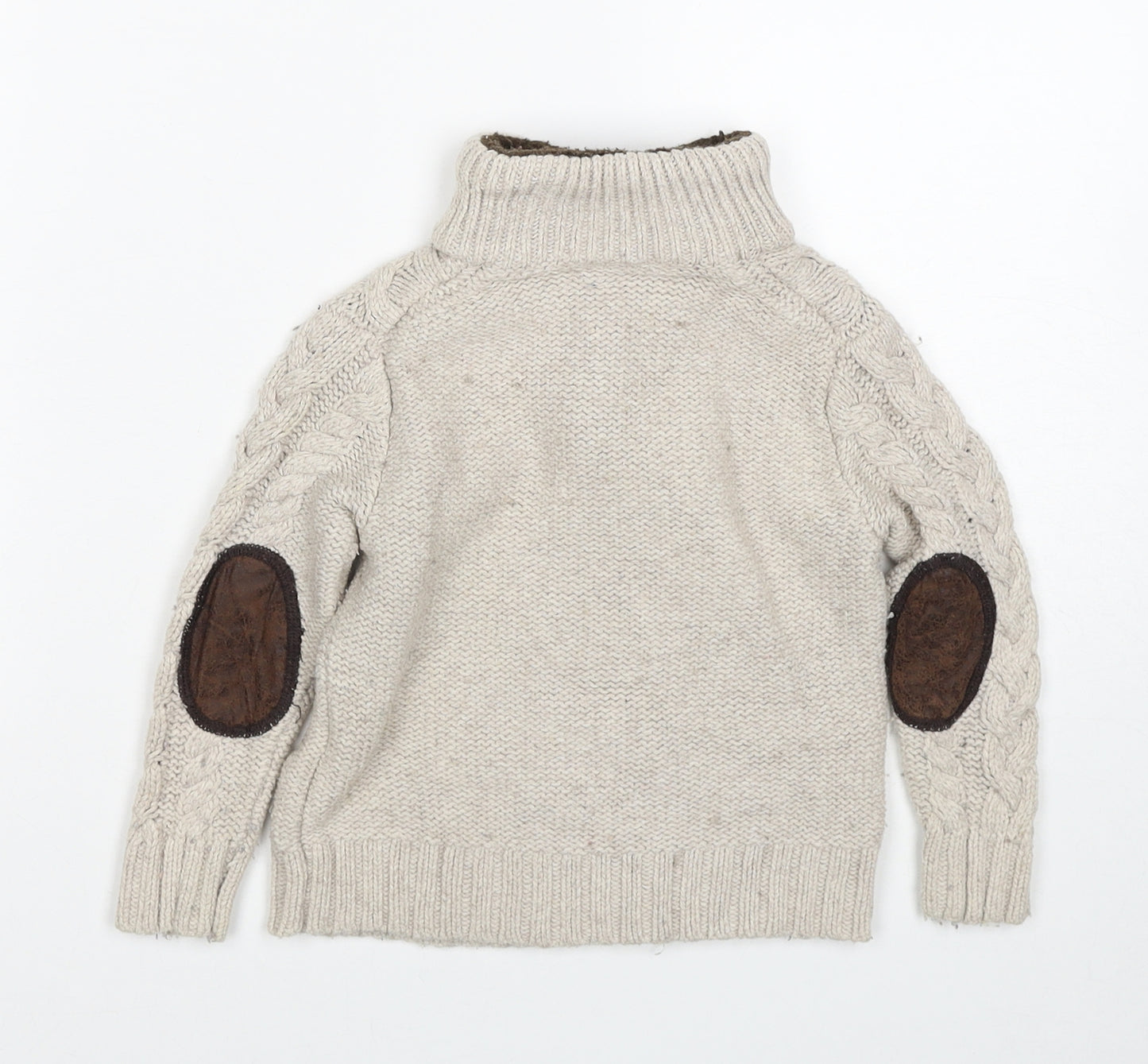 Gap Boys Beige Cotton Pullover Jumper Size 18-24 Months Button