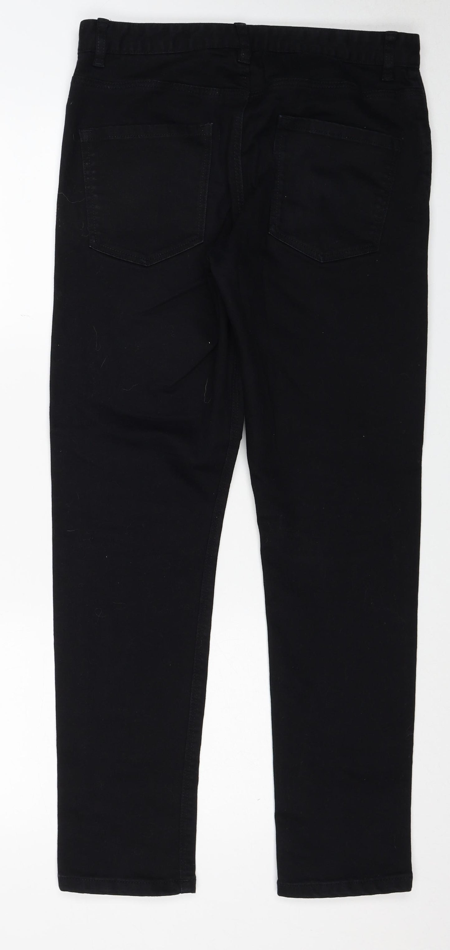 NEXT Mens Black Cotton Skinny Jeans Size 32 in Regular Zip