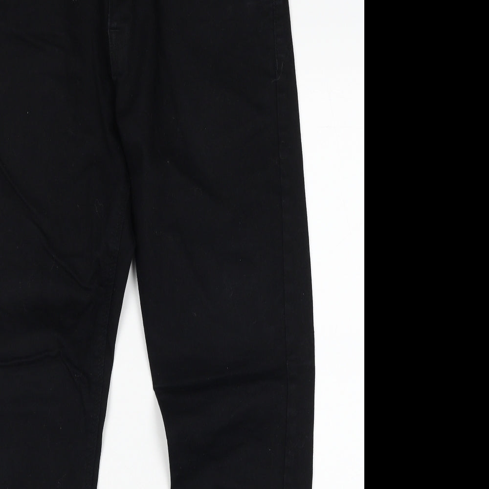 NEXT Mens Black Cotton Skinny Jeans Size 32 in Regular Zip