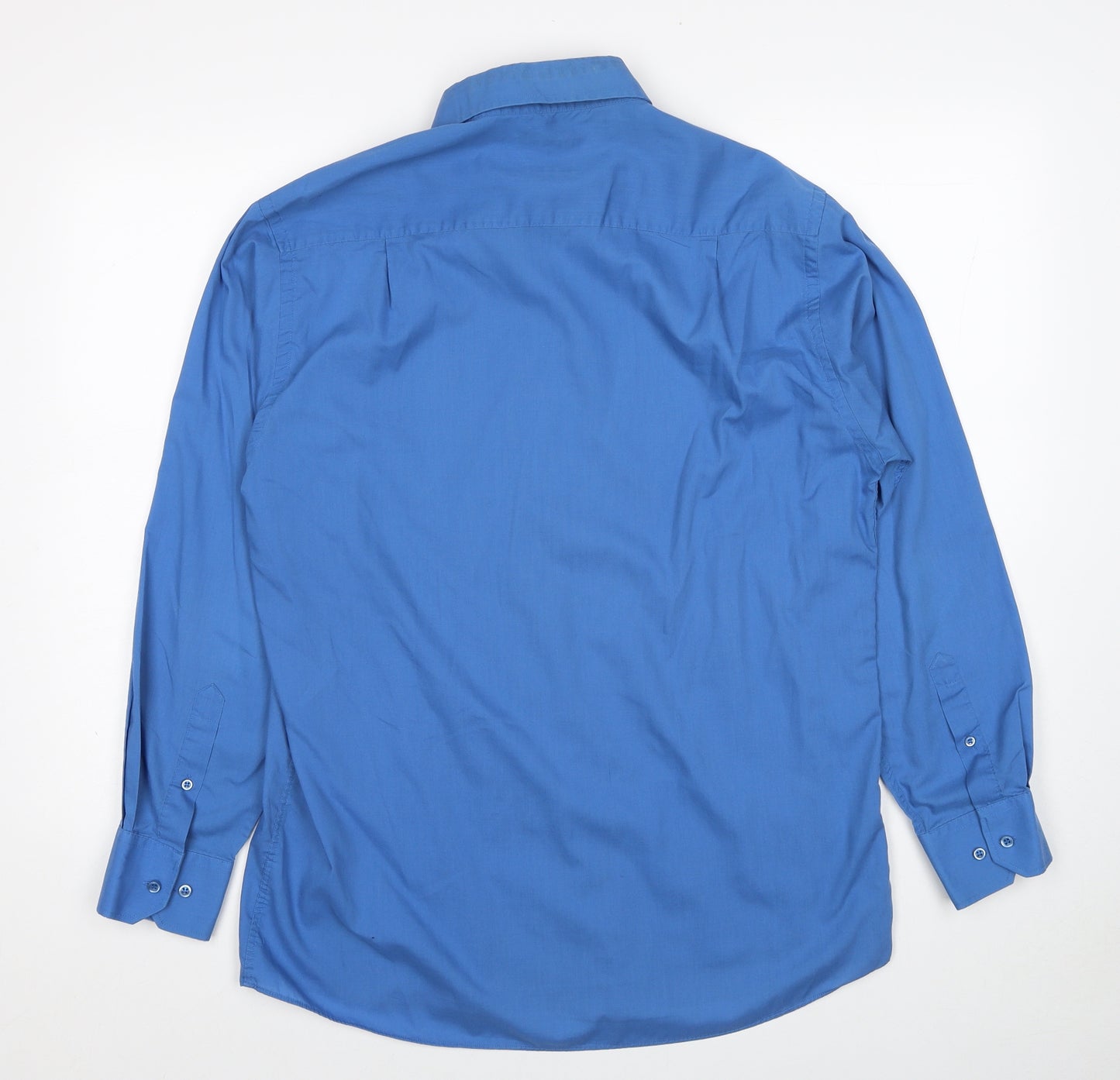 George Womens Blue Cotton Basic Button-Up Size 16 Collared