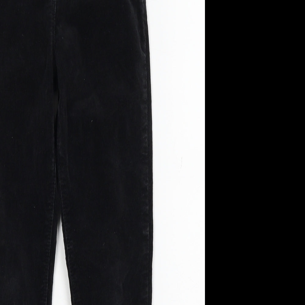 George Boys Black Cotton Chino Trousers Size 8-9 Years Regular Zip