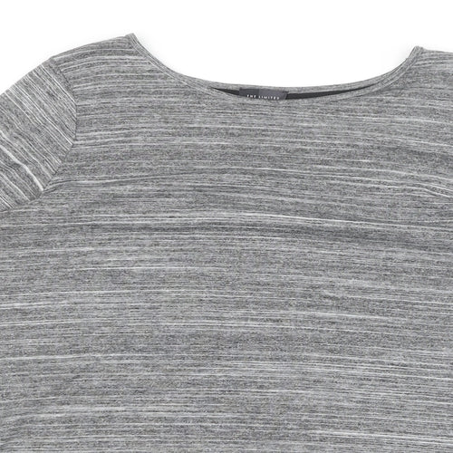 The Limited Womens Grey Polyester Basic Blouse Size L Boat Neck