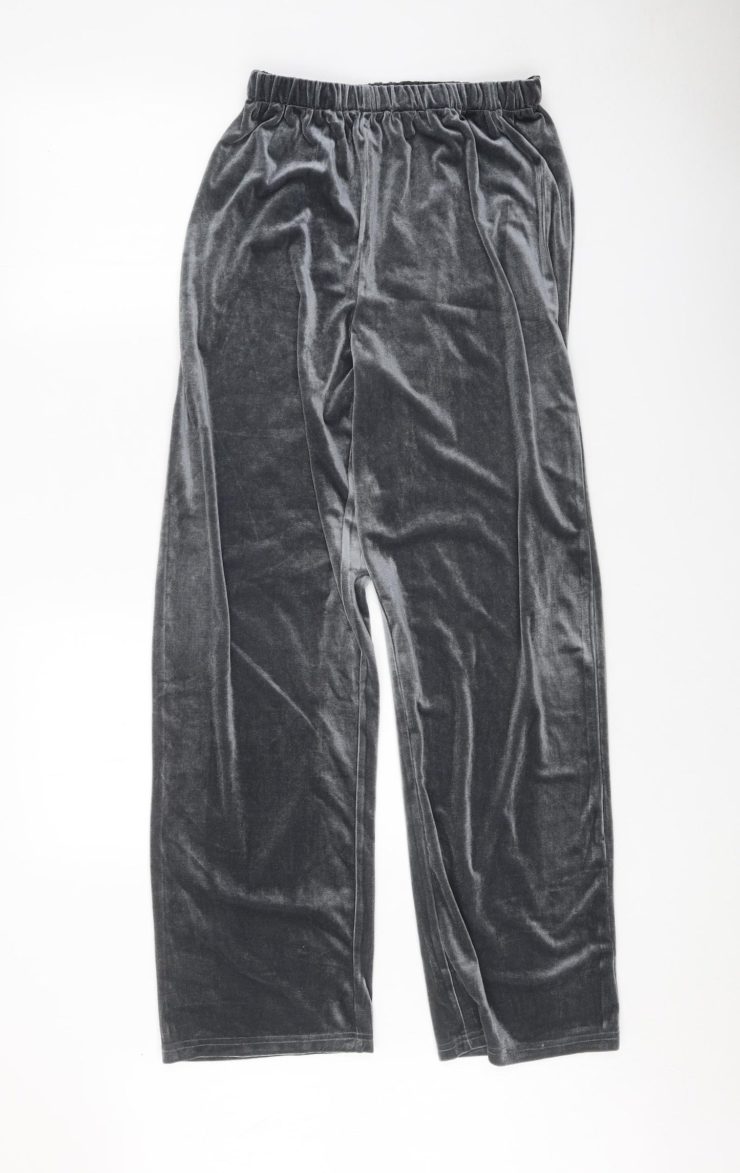 Preworn Womens Silver Polyester Jogger Trousers Size S Regular