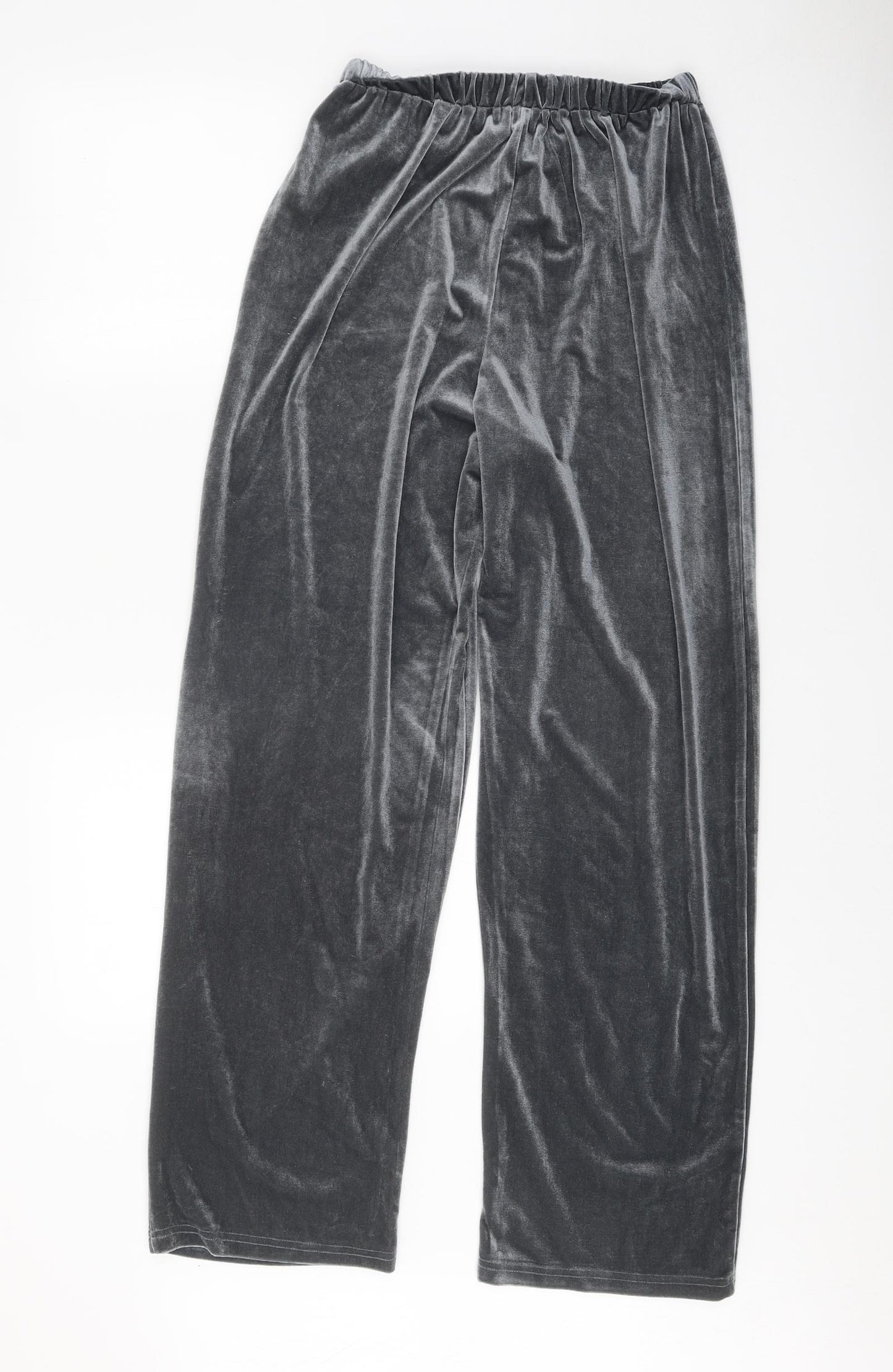 Preworn Womens Silver Polyester Jogger Trousers Size S Regular