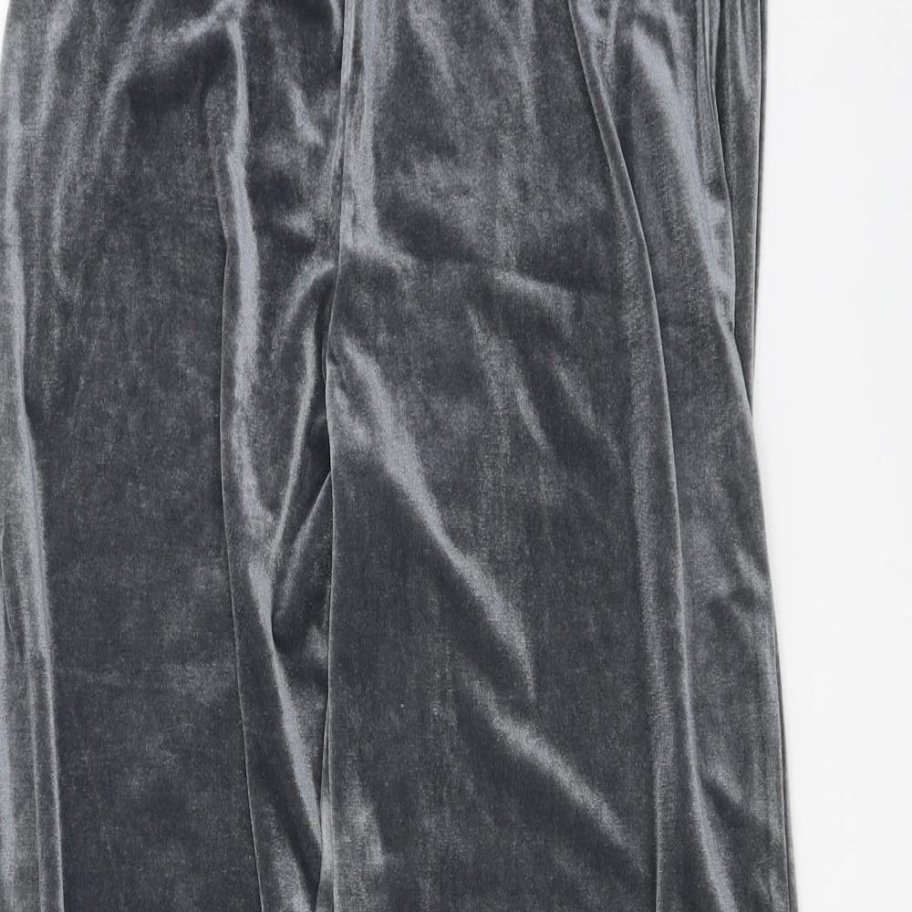Preworn Womens Silver Polyester Jogger Trousers Size S Regular