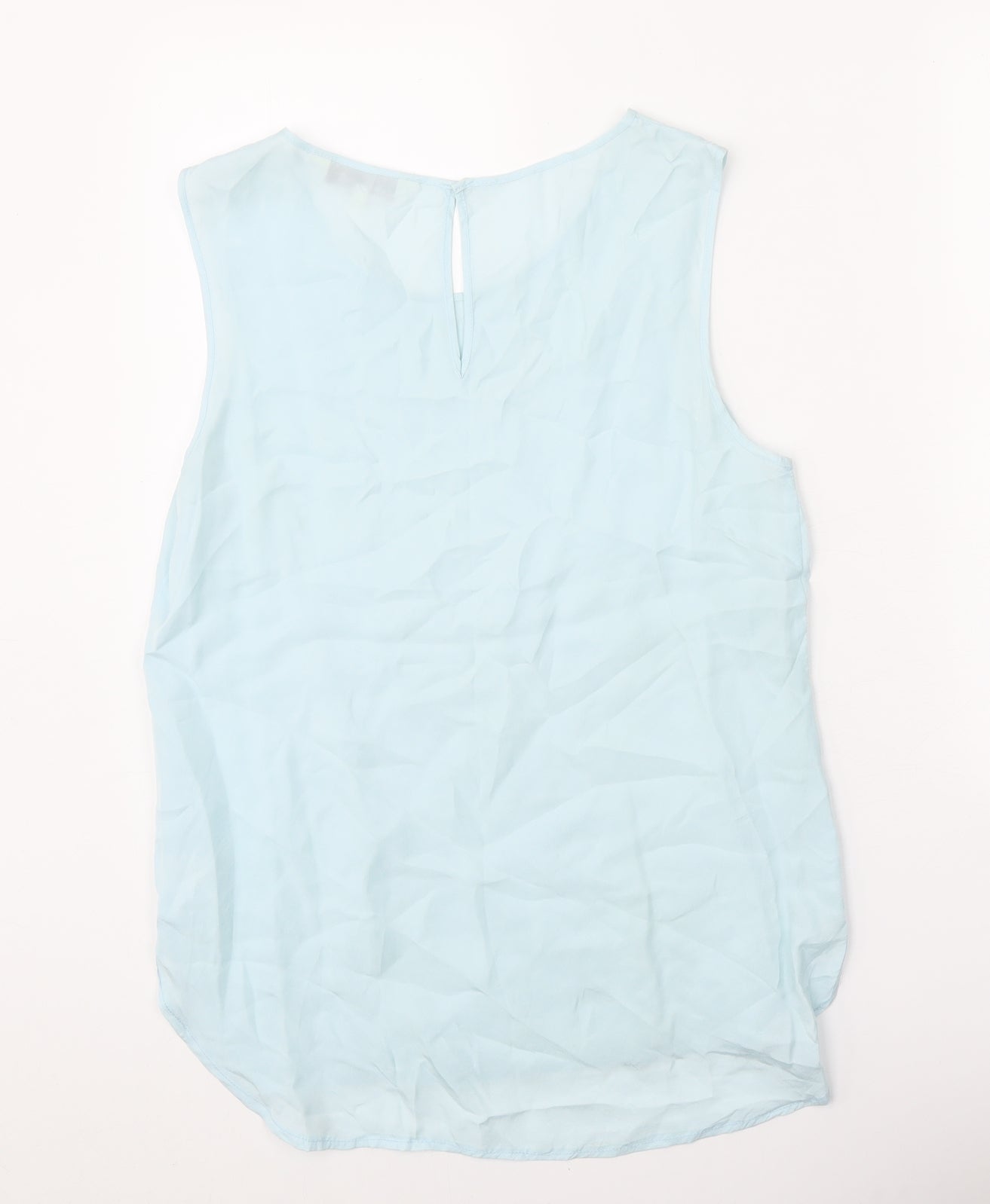 Damsel in a Dress Womens Blue Cupro Basic Tank Size 10 Scoop Neck